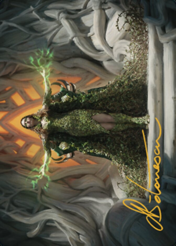 Titania, Voice of Gaea Art Card (Gold-Stamped Signature) [The Brothers' War Art Series] | Kessel Run Games Inc. 