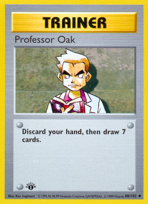 Professor Oak (88/102) (Shadowless) [Base Set 1st Edition] | Kessel Run Games Inc. 