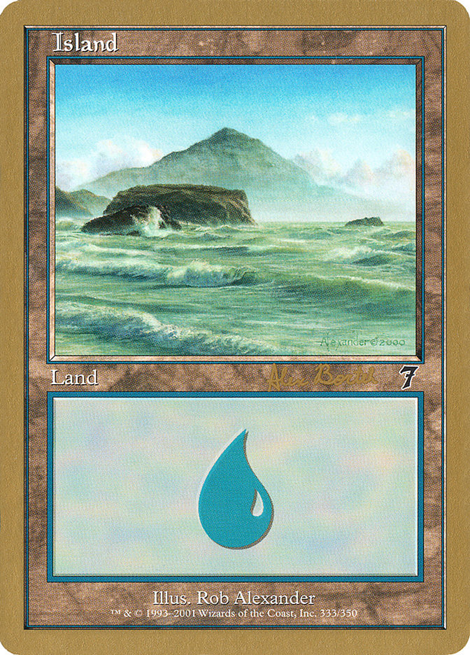 Island (ab333) (Alex Borteh) [World Championship Decks 2001] | Kessel Run Games Inc. 