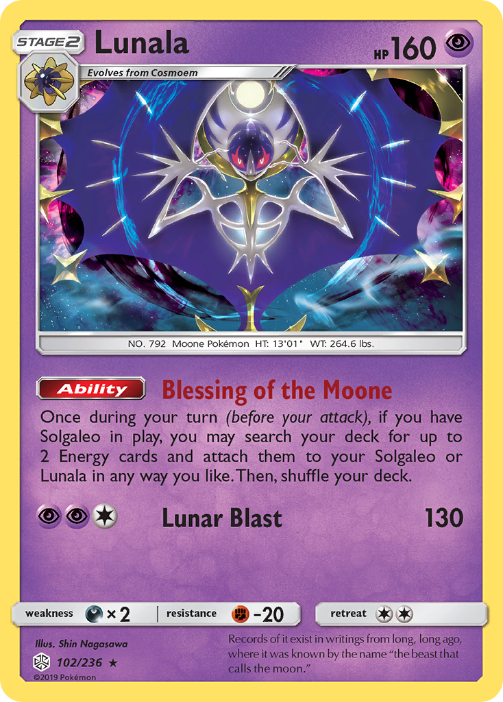 Lunala (102/236) [Sun & Moon: Cosmic Eclipse] | Kessel Run Games Inc. 