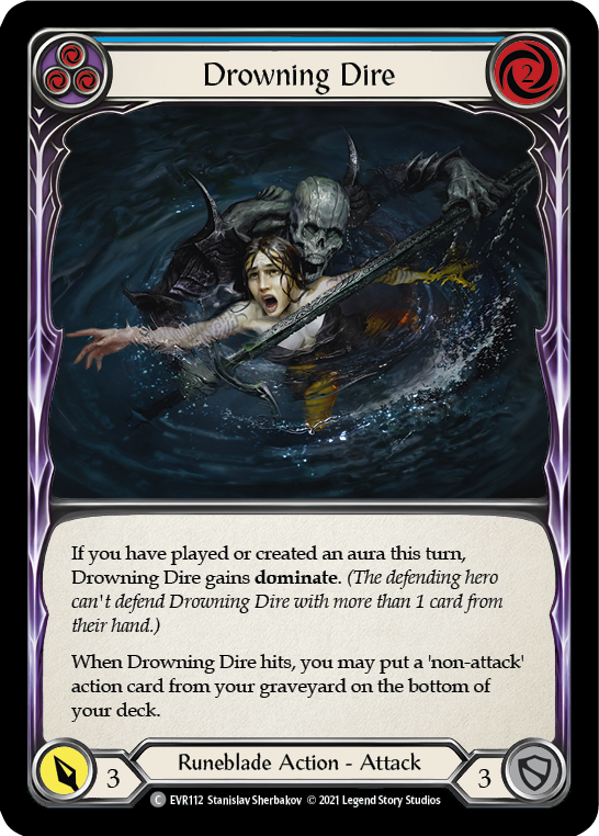 Drowning Dire (Blue) [EVR112] (Everfest)  1st Edition Normal | Kessel Run Games Inc. 