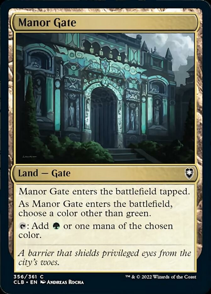 Manor Gate [Commander Legends: Battle for Baldur's Gate] | Kessel Run Games Inc. 