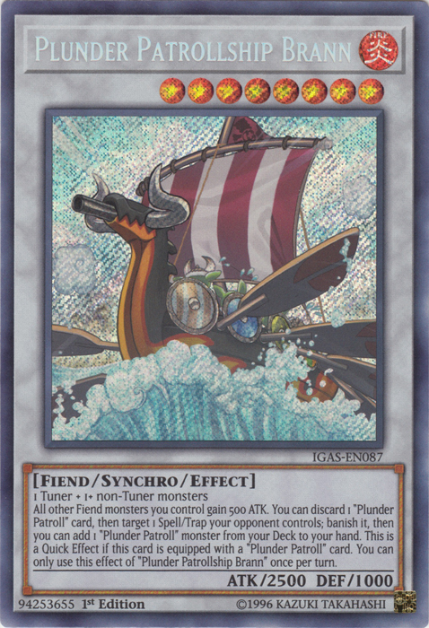 Plunder Patrollship Brann [IGAS-EN087] Secret Rare | Kessel Run Games Inc. 