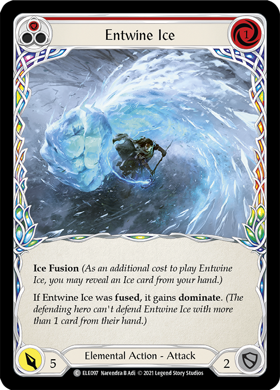 Entwine Ice (Red) [ELE097] (Tales of Aria)  1st Edition Rainbow Foil | Kessel Run Games Inc. 