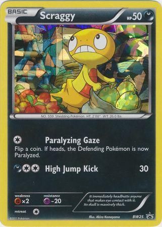 Scraggy (BW25) (Cracked Ice Holo) [Black & White: Black Star Promos] | Kessel Run Games Inc. 