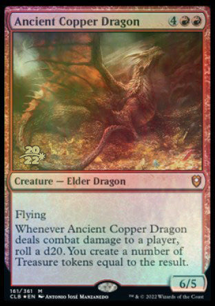 Ancient Copper Dragon [Commander Legends: Battle for Baldur's Gate Prerelease Promos] | Kessel Run Games Inc. 