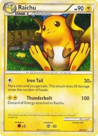 Raichu (10/123) (Cracked Ice Holo) [HeartGold & SoulSilver: Base Set] | Kessel Run Games Inc. 