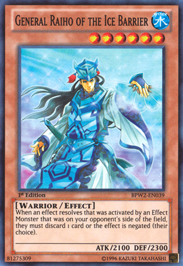 General Raiho of the Ice Barrier [BPW2-EN039] Super Rare | Kessel Run Games Inc. 