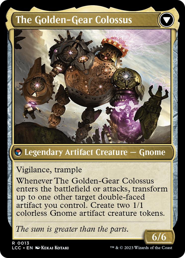 Tetzin, Gnome Champion // The Golden-Gear Colossus [The Lost Caverns of Ixalan Commander] | Kessel Run Games Inc. 