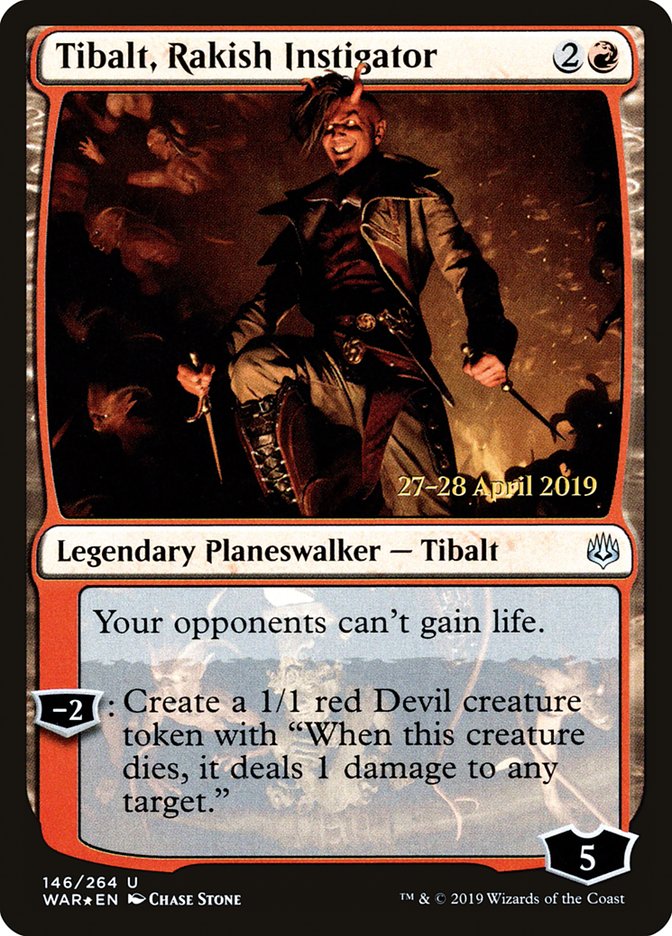 Tibalt, Rakish Instigator [War of the Spark Prerelease Promos] | Kessel Run Games Inc. 