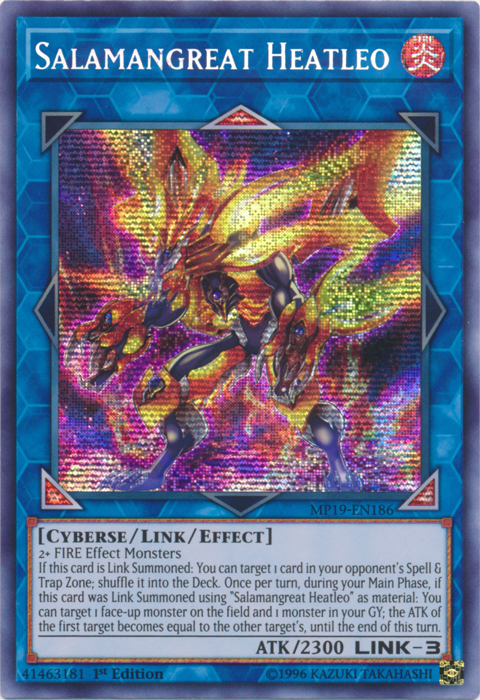 Salamangreat Heatleo [MP19-EN186] Prismatic Secret Rare | Kessel Run Games Inc. 