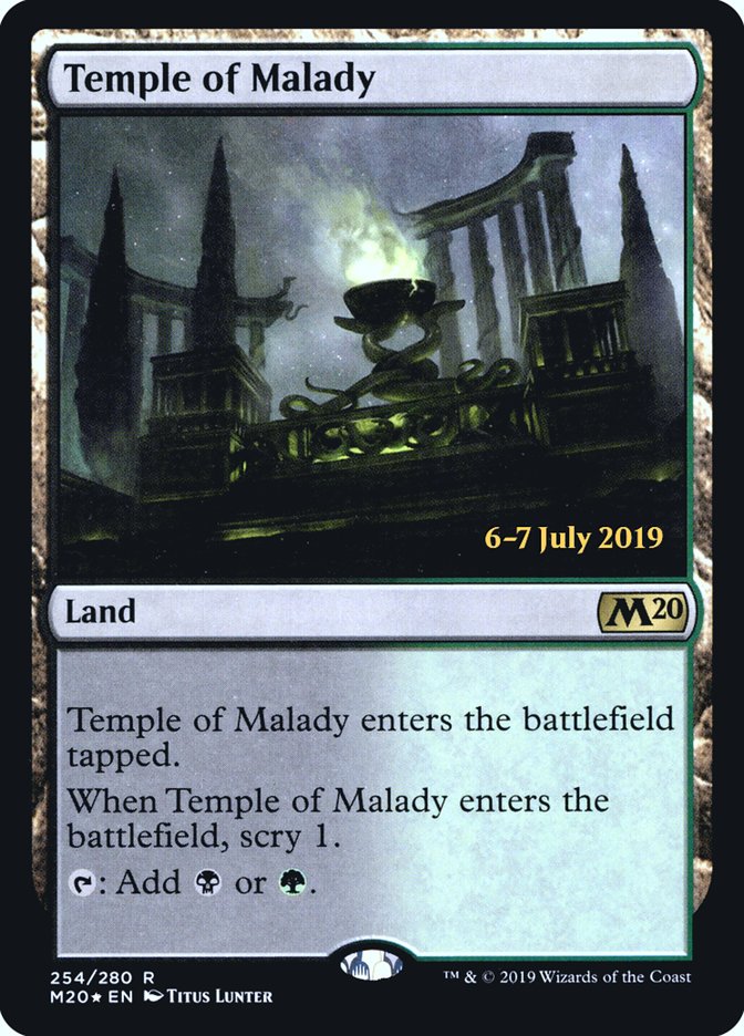 Temple of Malady [Core Set 2020 Prerelease Promos] | Kessel Run Games Inc. 