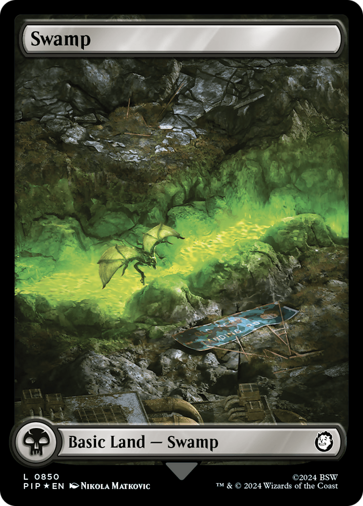 Swamp (0850) (Surge Foil) [Fallout] | Kessel Run Games Inc. 