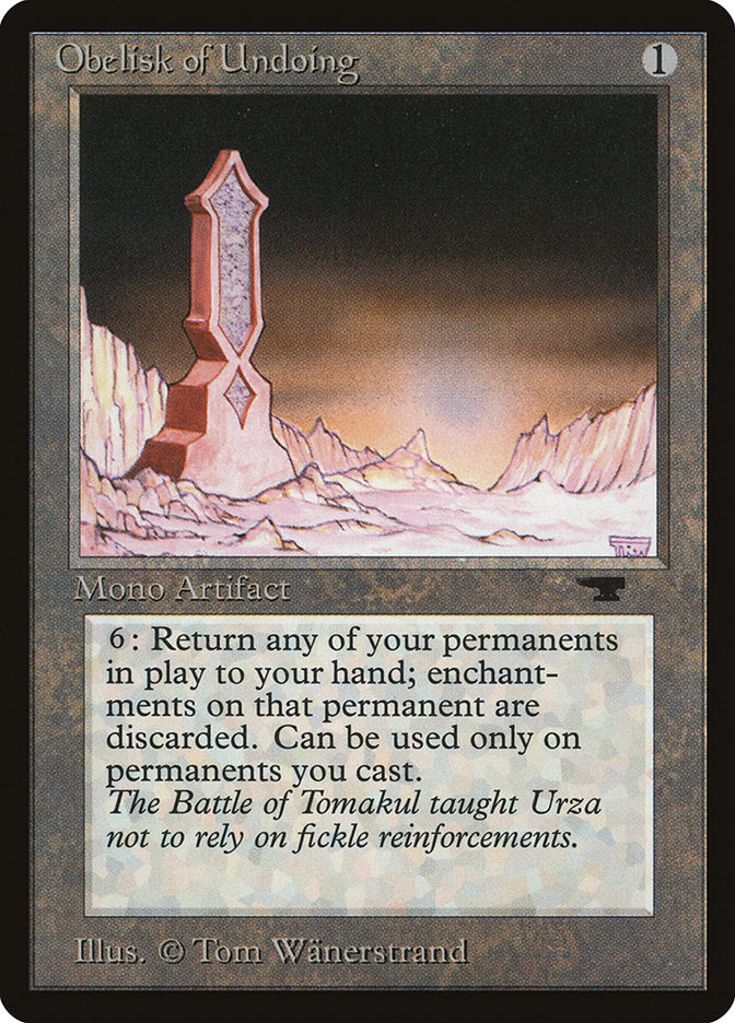Obelisk of Undoing [Antiquities] | Kessel Run Games Inc. 