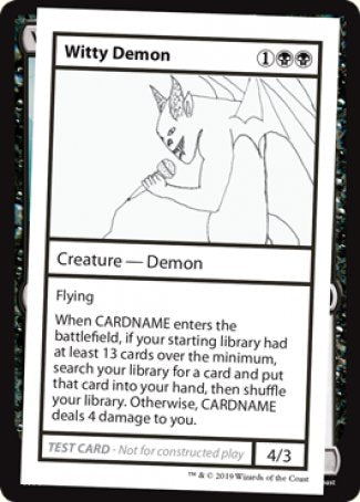 Witty Demon (2021 Edition) [Mystery Booster Playtest Cards] | Kessel Run Games Inc. 