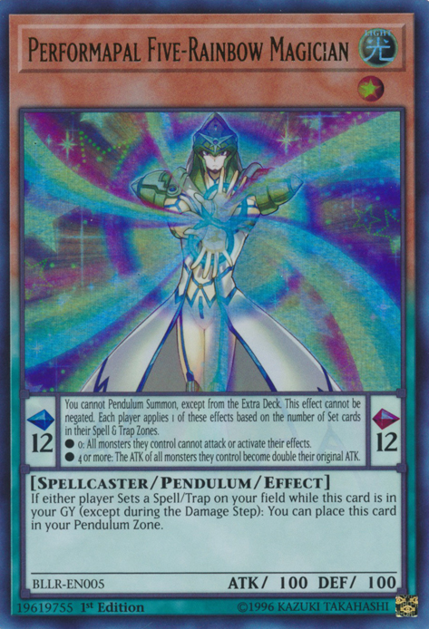 Performapal Five-Rainbow Magician [BLLR-EN005] Ultra Rare | Kessel Run Games Inc. 