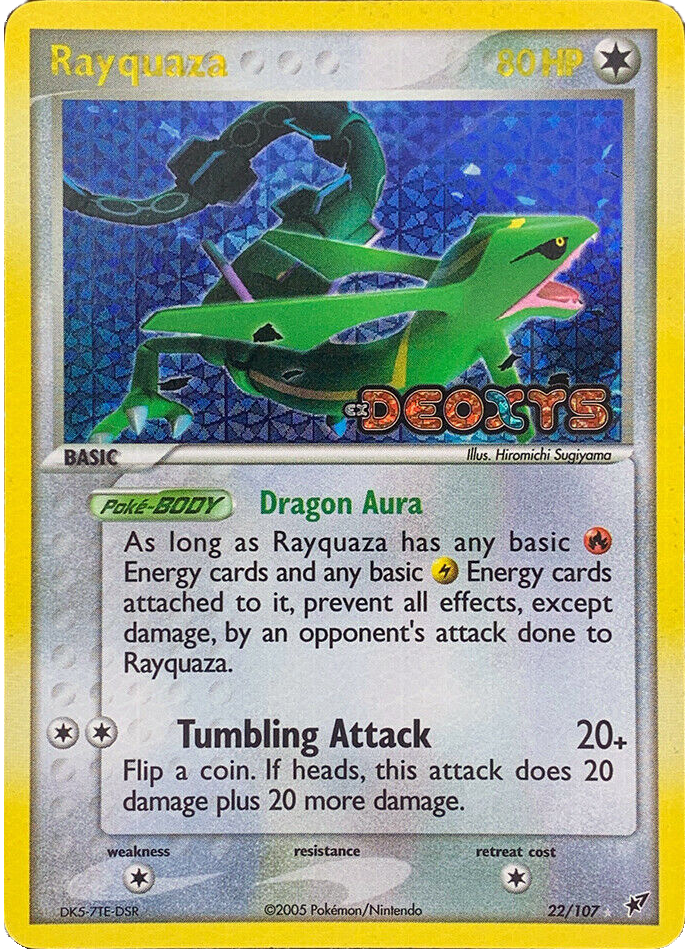 Rayquaza (22/107) (Stamped) [EX: Deoxys] | Kessel Run Games Inc. 