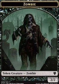 Zombie // Gold Double-Sided Token [Commander 2017 Tokens] | Kessel Run Games Inc. 
