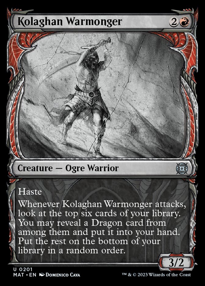 Kolaghan Warmonger (Showcase Halo Foil) [March of the Machine: The Aftermath] | Kessel Run Games Inc. 
