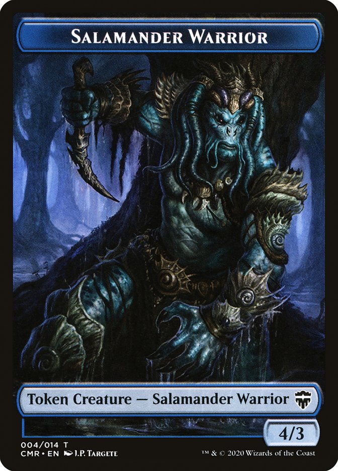 Salamander Warrior // Zombie Double-Sided Token [Commander Legends Tokens] | Kessel Run Games Inc. 