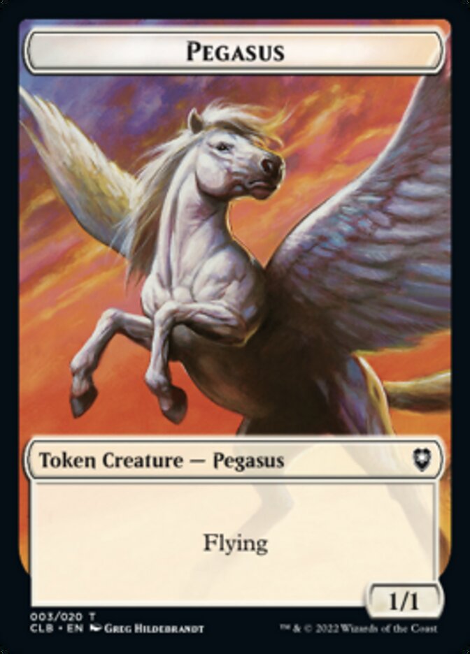 Pegasus Token [Commander Legends: Battle for Baldur's Gate Tokens] | Kessel Run Games Inc. 