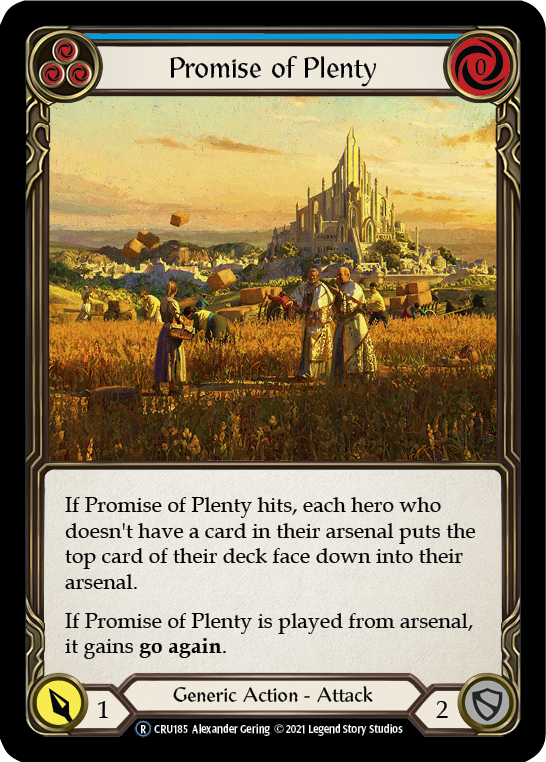 Promise of Plenty (Blue) [U-CRU185] (Crucible of War Unlimited)  Unlimited Normal | Kessel Run Games Inc. 