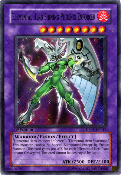 Elemental Hero Shining Phoenix Enforcer [DP05-EN013] Super Rare | Kessel Run Games Inc. 