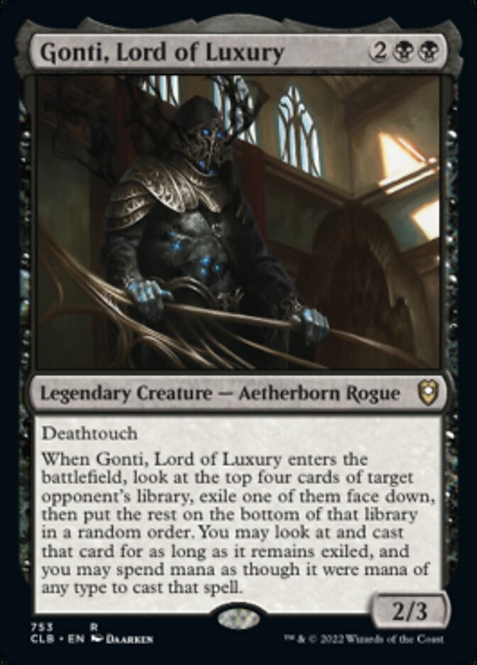 Gonti, Lord of Luxury [Commander Legends: Battle for Baldur's Gate] | Kessel Run Games Inc. 