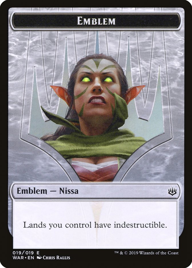 Nissa, Who Shakes the World Emblem [War of the Spark Tokens] | Kessel Run Games Inc. 