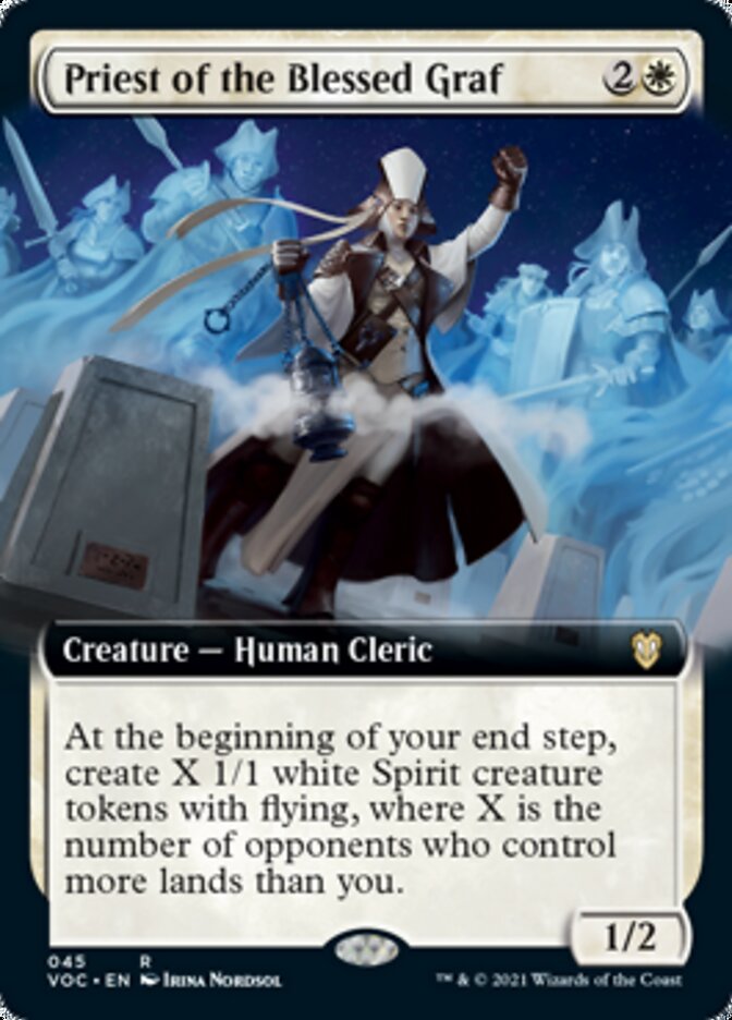 Priest of the Blessed Graf (Extended Art) [Innistrad: Crimson Vow Commander] | Kessel Run Games Inc. 