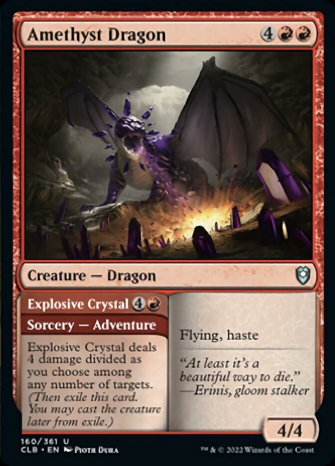 Amethyst Dragon // Explosive Crystal [Commander Legends: Battle for Baldur's Gate] | Kessel Run Games Inc. 