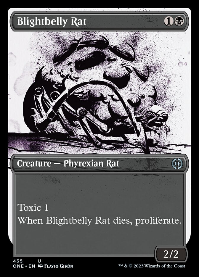Blightbelly Rat (Showcase Ichor Step-and-Compleat Foil) [Phyrexia: All Will Be One] | Kessel Run Games Inc. 