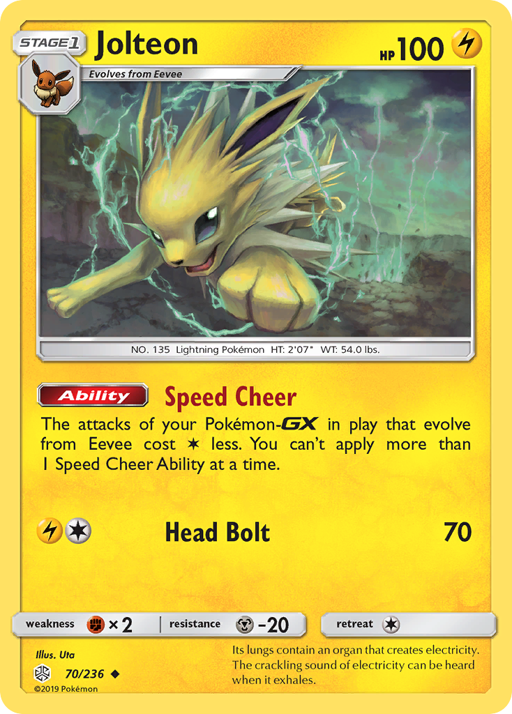 Jolteon (70/236) [Sun & Moon: Cosmic Eclipse] | Kessel Run Games Inc. 