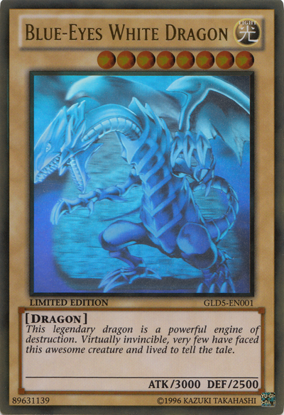 Blue-Eyes White Dragon [GLD5-EN001] Ghost/Gold Rare | Kessel Run Games Inc. 