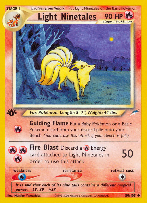 Light Ninetales (50/105) [Neo Destiny 1st Edition] | Kessel Run Games Inc. 