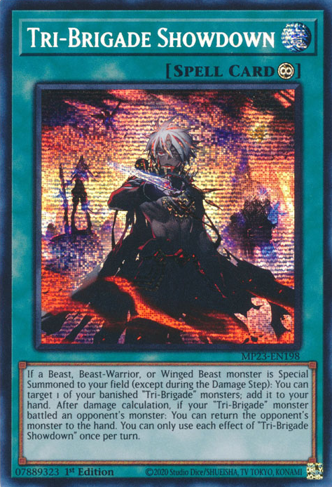 Tri-Brigade Showdown [MP23-EN198] Prismatic Secret Rare | Kessel Run Games Inc. 