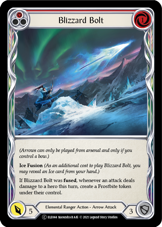 Blizzard Bolt (Red) [U-ELE044] (Tales of Aria Unlimited)  Unlimited Rainbow Foil | Kessel Run Games Inc. 