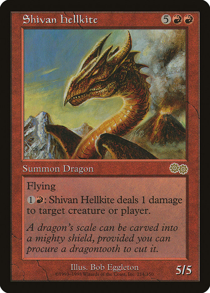 Shivan Hellkite [Urza's Saga] | Kessel Run Games Inc. 