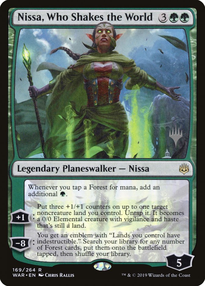 Nissa, Who Shakes the World (Promo Pack) [War of the Spark Promos] | Kessel Run Games Inc. 
