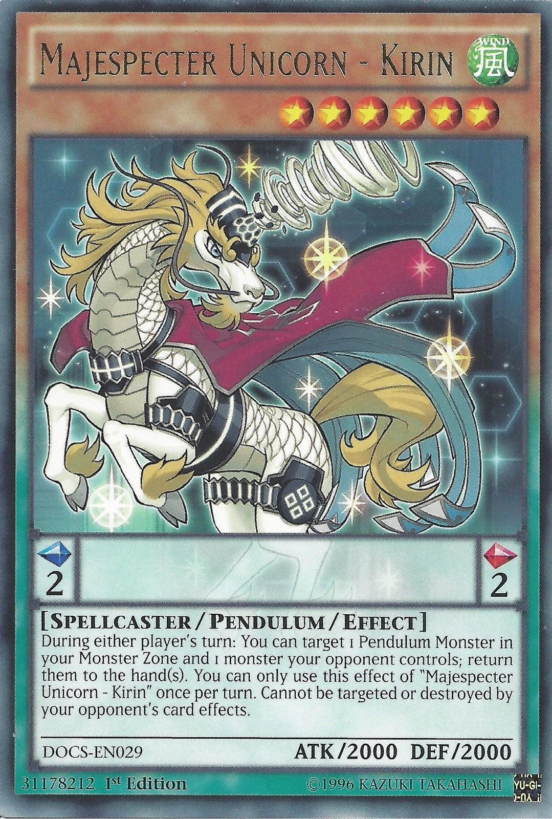 Majespecter Unicorn - Kirin [DOCS-EN029] Rare | Kessel Run Games Inc. 