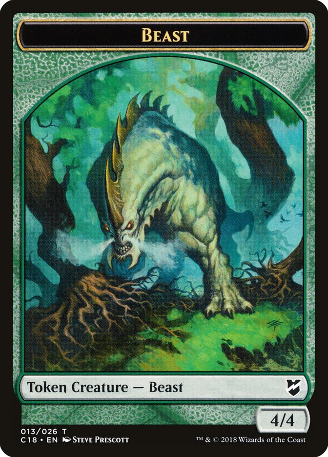 Beast Token (013/026) [Commander 2018 Tokens] | Kessel Run Games Inc. 