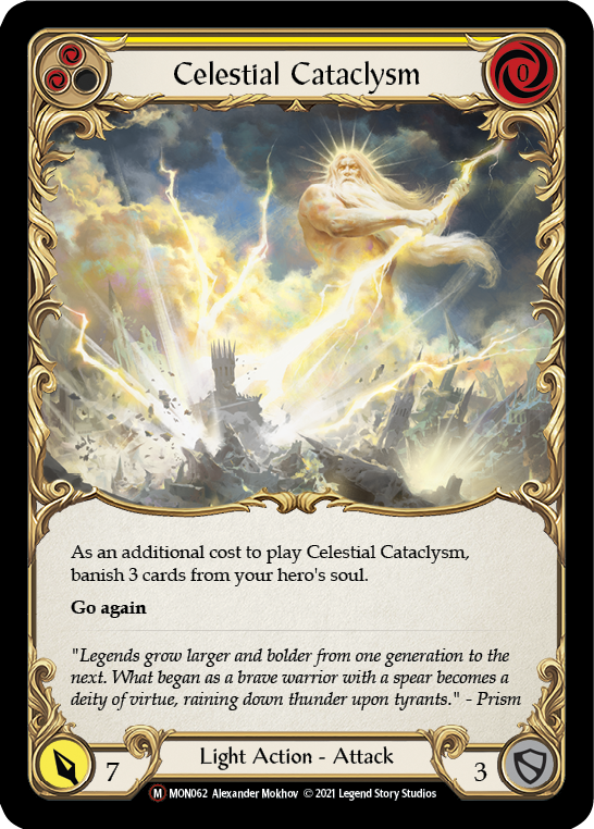 Celestial Cataclysm [U-MON062-RF] (Monarch Unlimited)  Unlimited Rainbow Foil | Kessel Run Games Inc. 