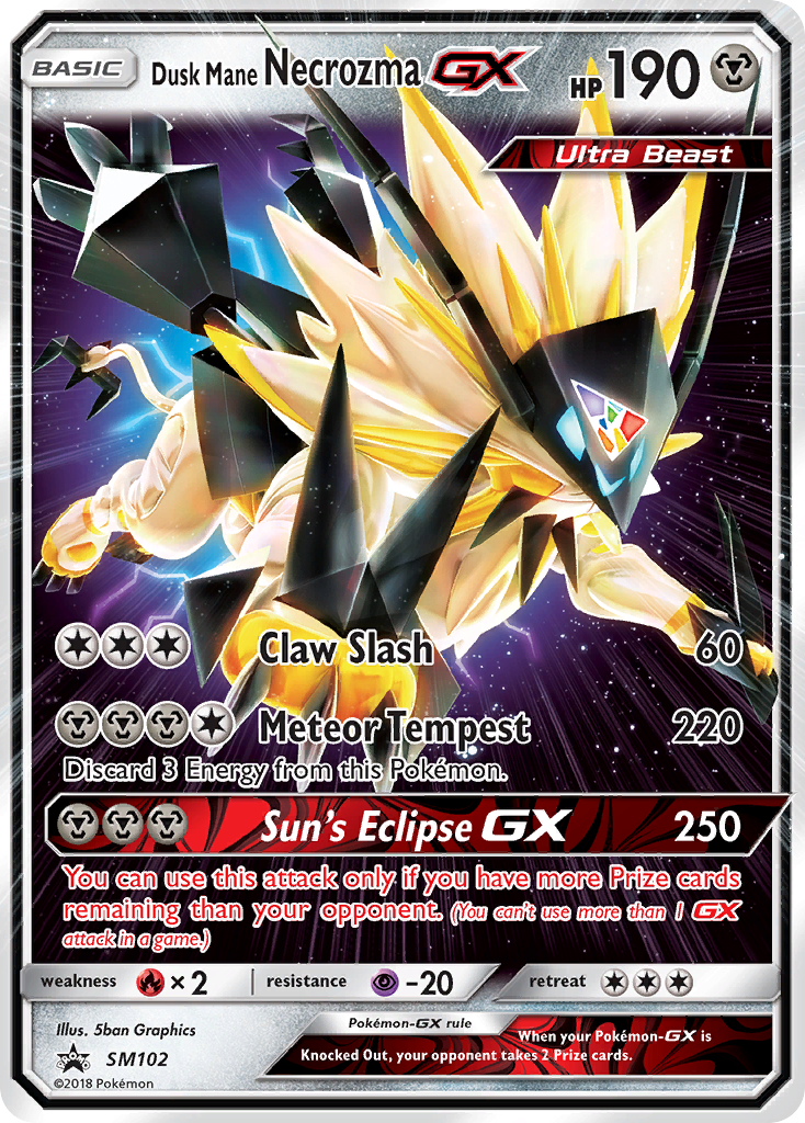 Dusk Mane Necrozma GX (SM102) [Sun & Moon: Black Star Promos] | Kessel Run Games Inc. 