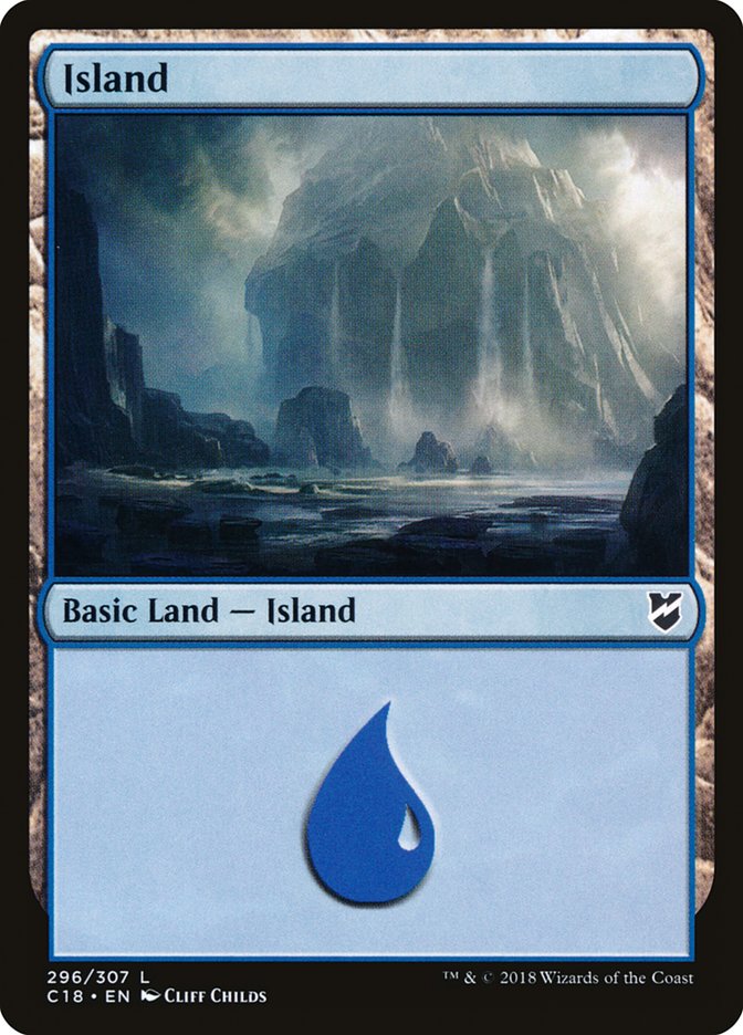 Island (296) [Commander 2018] | Kessel Run Games Inc. 