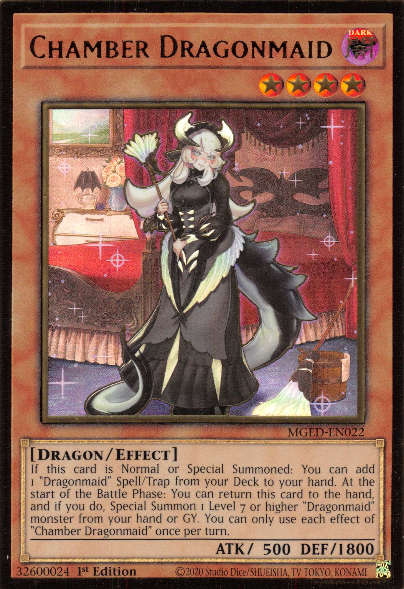 Chamber Dragonmaid [MGED-EN022] Gold Rare | Kessel Run Games Inc. 