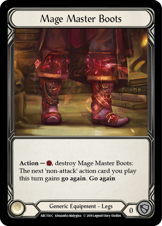 Mage Master Boots [ARC154-C] (Arcane Rising)  1st Edition Cold Foil | Kessel Run Games Inc. 