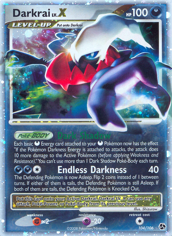 Darkrai LV.X (104/106) [Diamond & Pearl: Great Encounters] | Kessel Run Games Inc. 