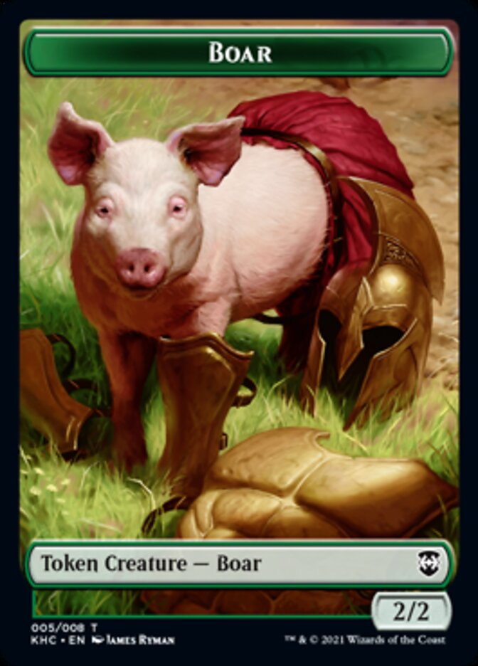 Boar Token [Kaldheim Commander Tokens] | Kessel Run Games Inc. 