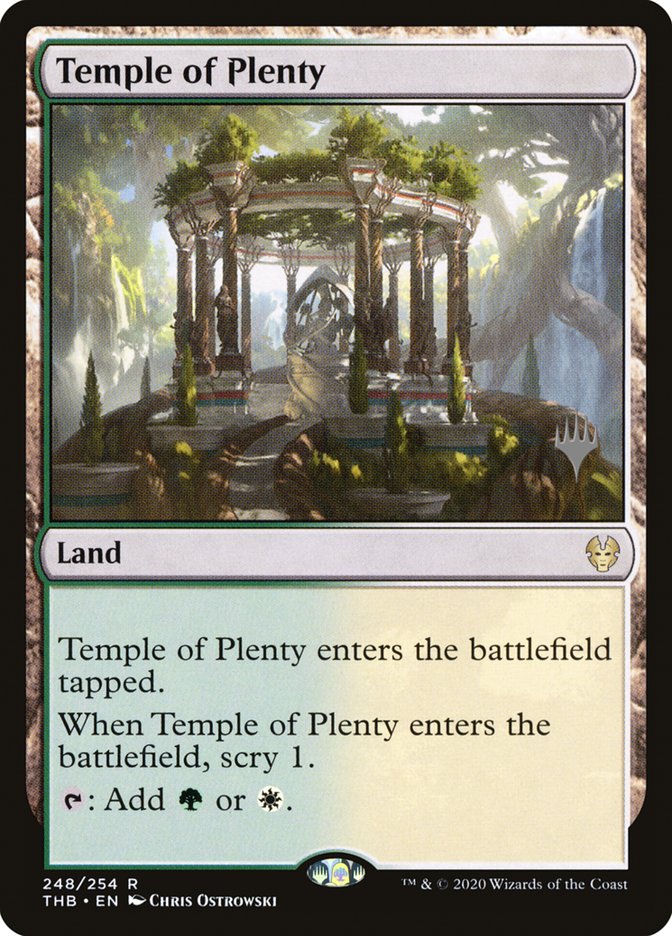 Temple of Plenty (Promo Pack) [Theros Beyond Death Promos] | Kessel Run Games Inc. 