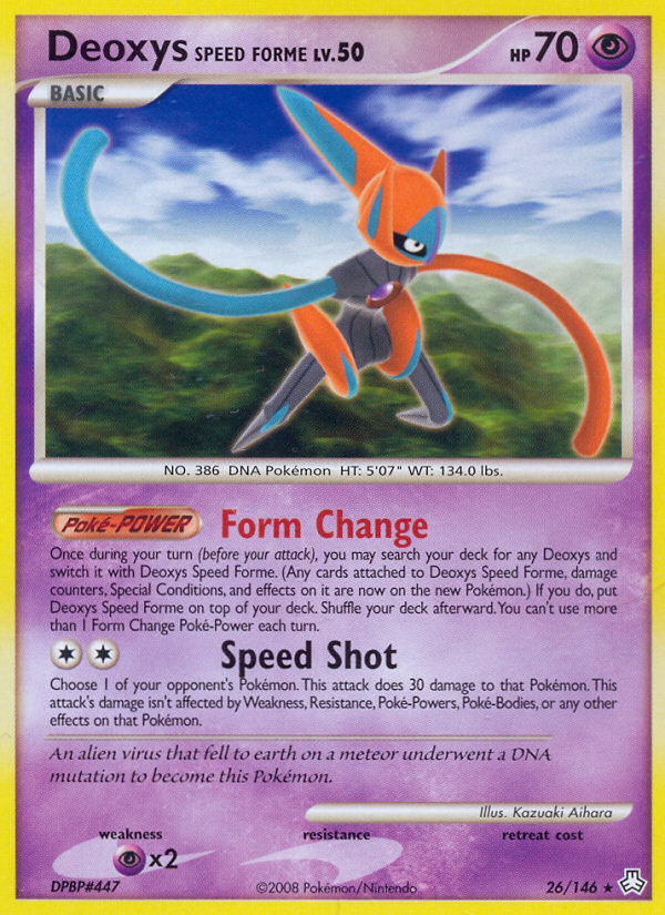 Deoxys Speed Forme (26/146) [Diamond & Pearl: Legends Awakened] | Kessel Run Games Inc. 